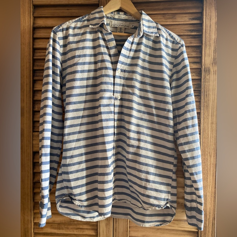 H&M Blue and White Striped Shirt